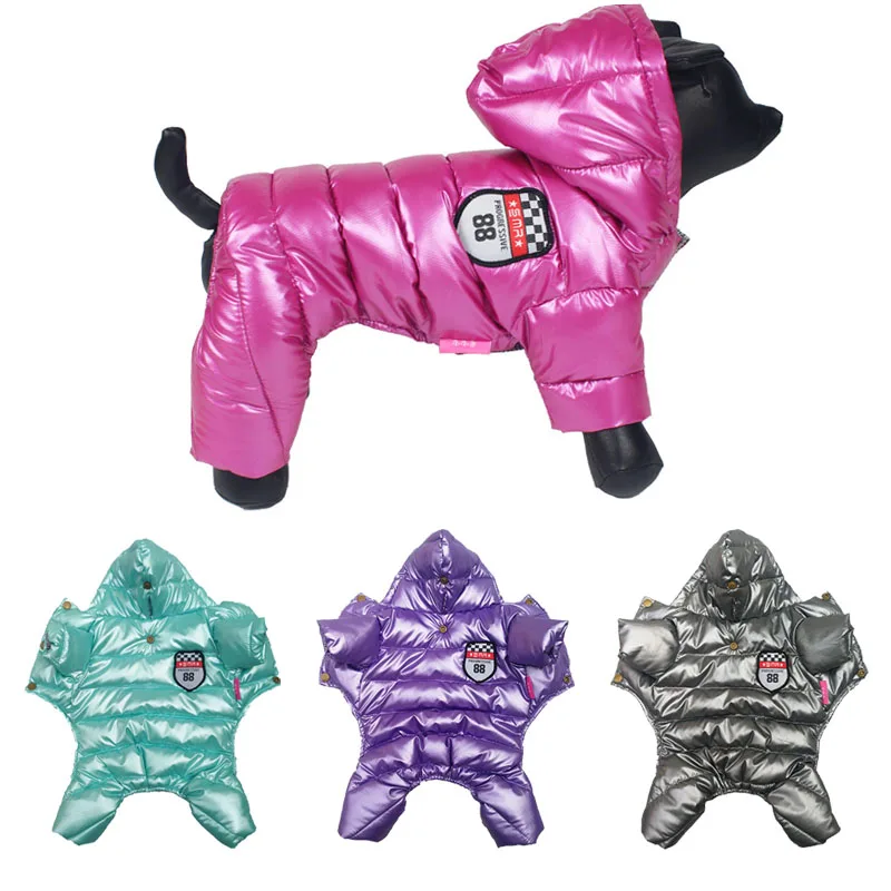 

Warm Dog Clothes Winter Chihuahua Puppy Clothes Jumpsuit Winter Dog Clothes For Yorkies Size 8-18