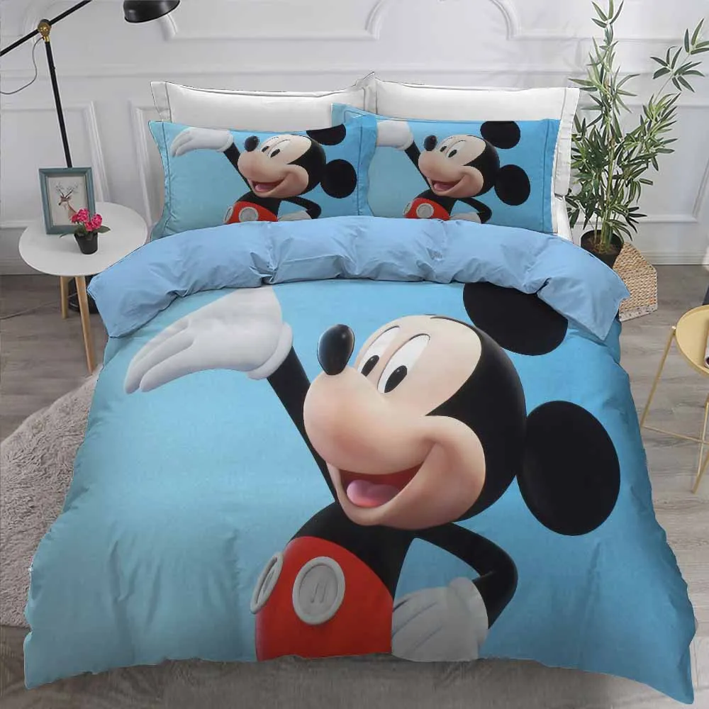 SSLLC diseño de Mickey Minnie de Disney Juego de ropa de cama de microfibra 