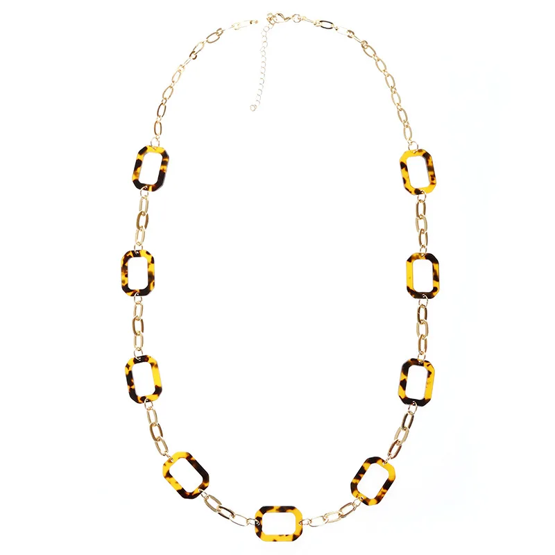 

Acrylic acetate leopard print necklace