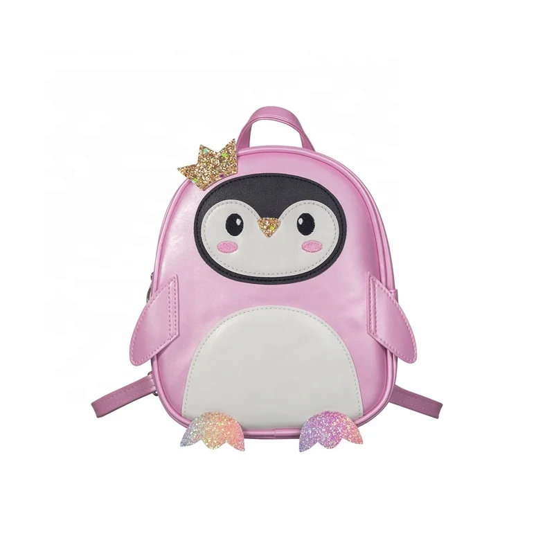 

Heopono New Arrival Fashion Cute Children Mini Back Pack Cute Boys Girls PU Leather Penguin Kawaii Anime Kids Bagpack Backpack, Can be customized
