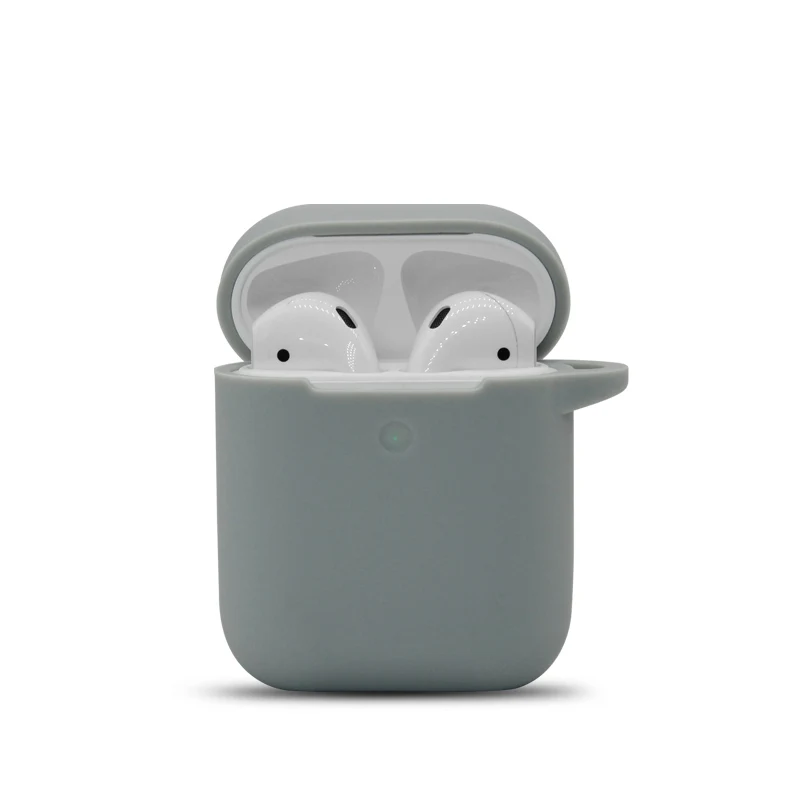 Luxury Grey Silicone Wireless Bluetooth Earphones Case Cover for Airpods 2
