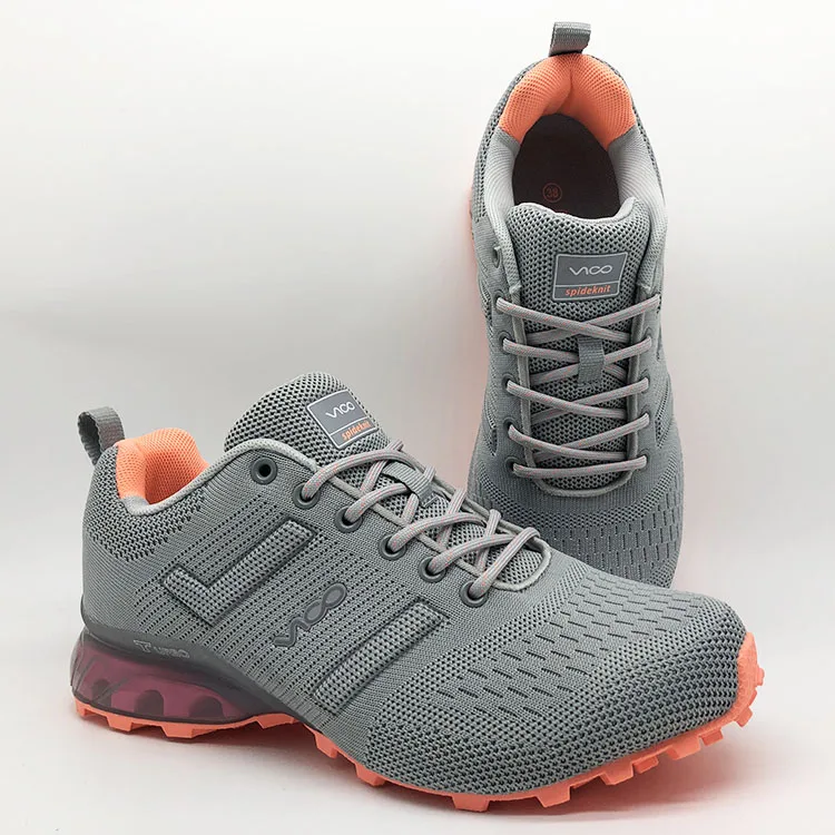 

Sports shoes for women running shoe breathable with high quality, Grey+orange