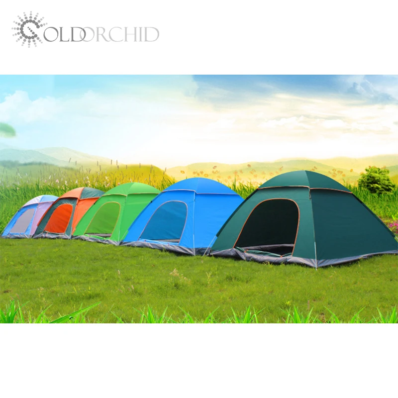 

High Quality 3-4 Person Family Folding Tent Outdoor Waterproof Camping Tent, Blue,green,orange