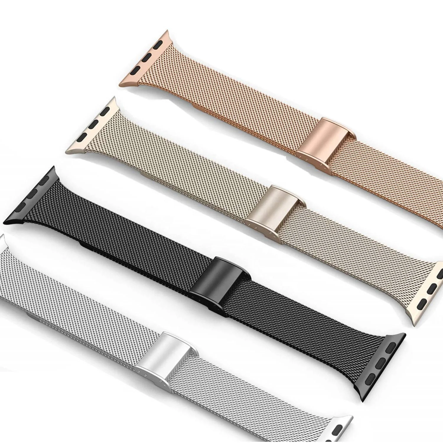 

Watch bracelet Milanese magnetic loop stainless steel watch band strap for apple watch iWatch Series 6/5/4/3 se, Rose gold