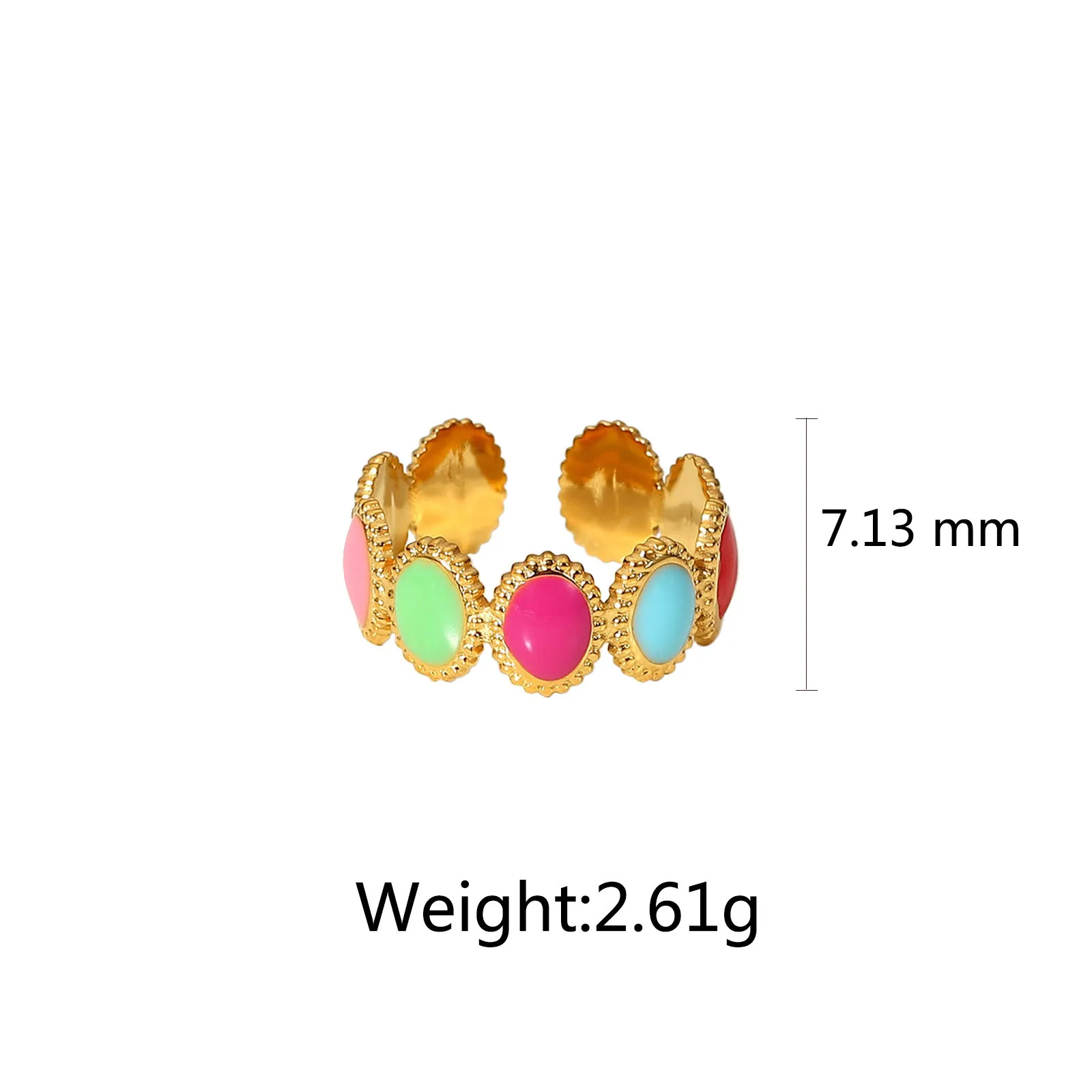 

metal ring stainless steel waterproof jewelry mini ring light cubic zirconia ring