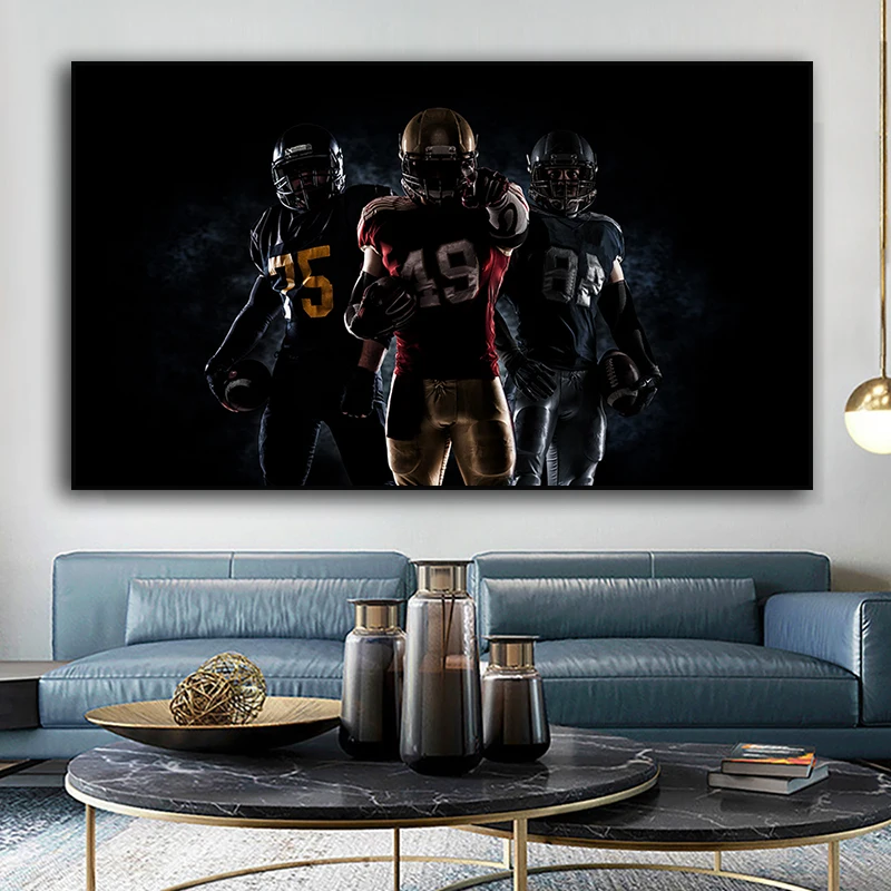 

American Football Decorations for Home Sports Poster Wall Art NFL Posters for Home Decor Room Decor Football Wall Art