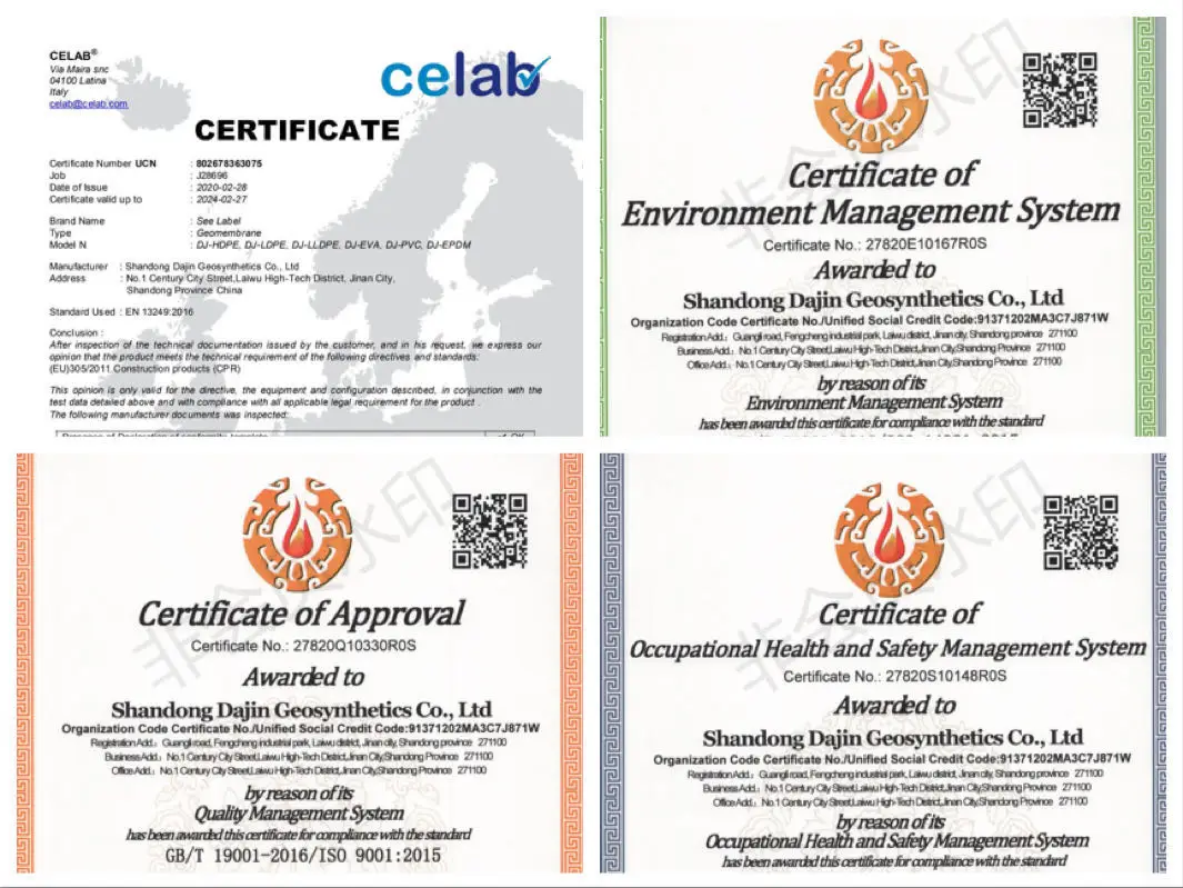 ASTM Standard Geomembrane Liner  HDPE Geomembrane 1.5mm Thick