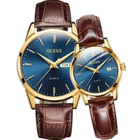 

Classic Style Fashion Men Women Wrist Watch Simple Style Olevs Branded Couple Watches