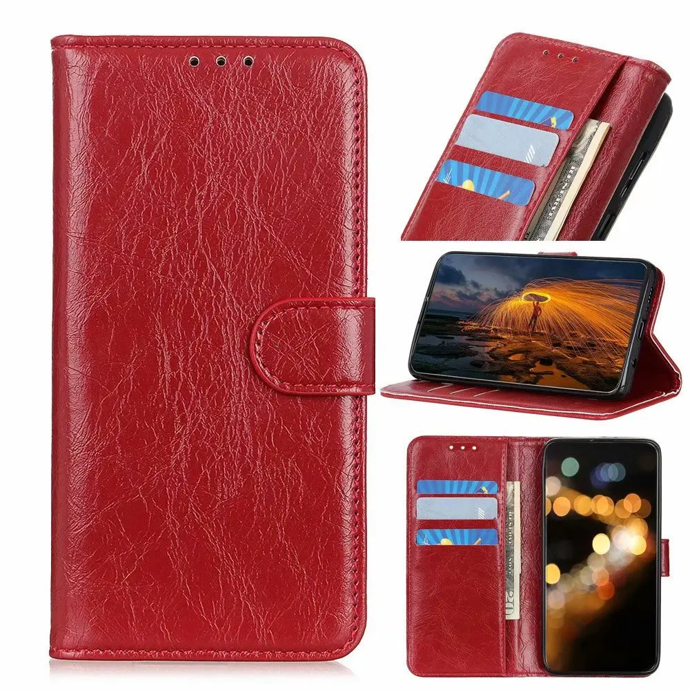 

Oil groove PU Leather Flip Wallet Case For Motorola MOTO G8 PLUS/E6 PLUS/ONE Macro/One Pro With Stand Card Slots, As pictures