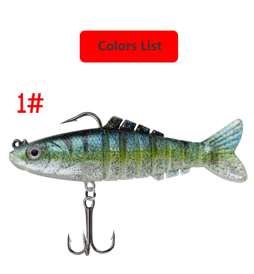 Live Mullet Lure Perch Barramundi Mulloway 8 Segments Soft Plastic Lure