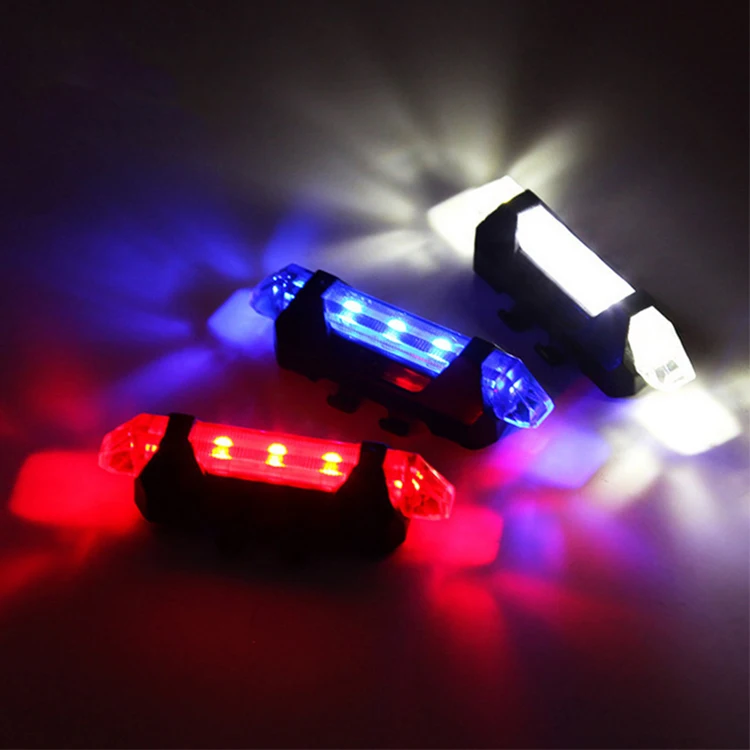 

Bicycle front Tail light, USB Rechargeable Waterproof Led Bike Light luces recargables para bicicleta, Red/blue/white