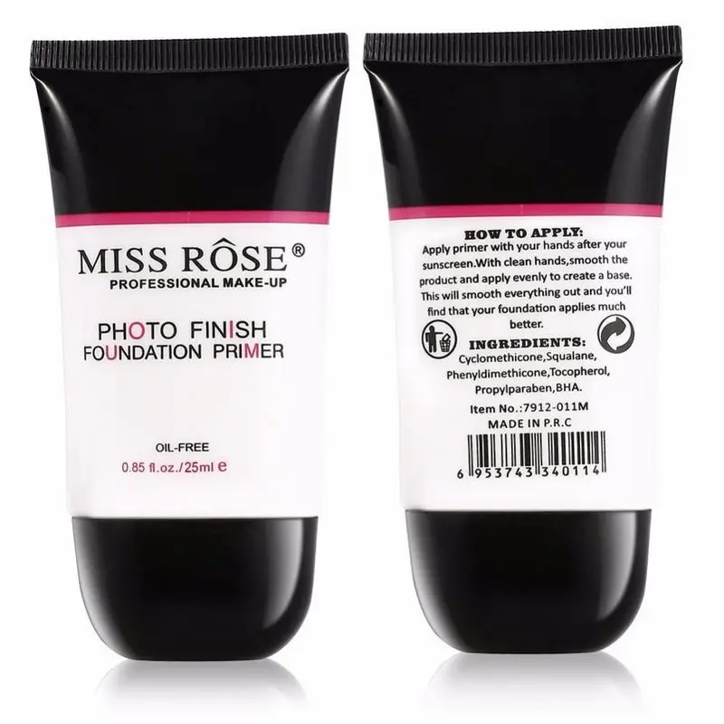 

MISS ROSE Private Label Moisturizing Lotion Face Base Foundation Cream Makeup Face Primer, Transparent