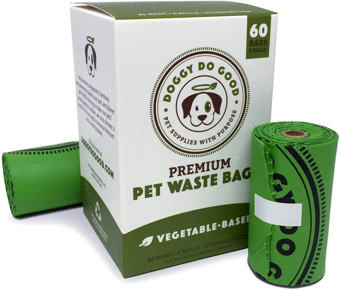 

Dog Poop Green Environmental Protectionfor Flat Type Durable Dog Poop Bag Garbage Bag, Customized color