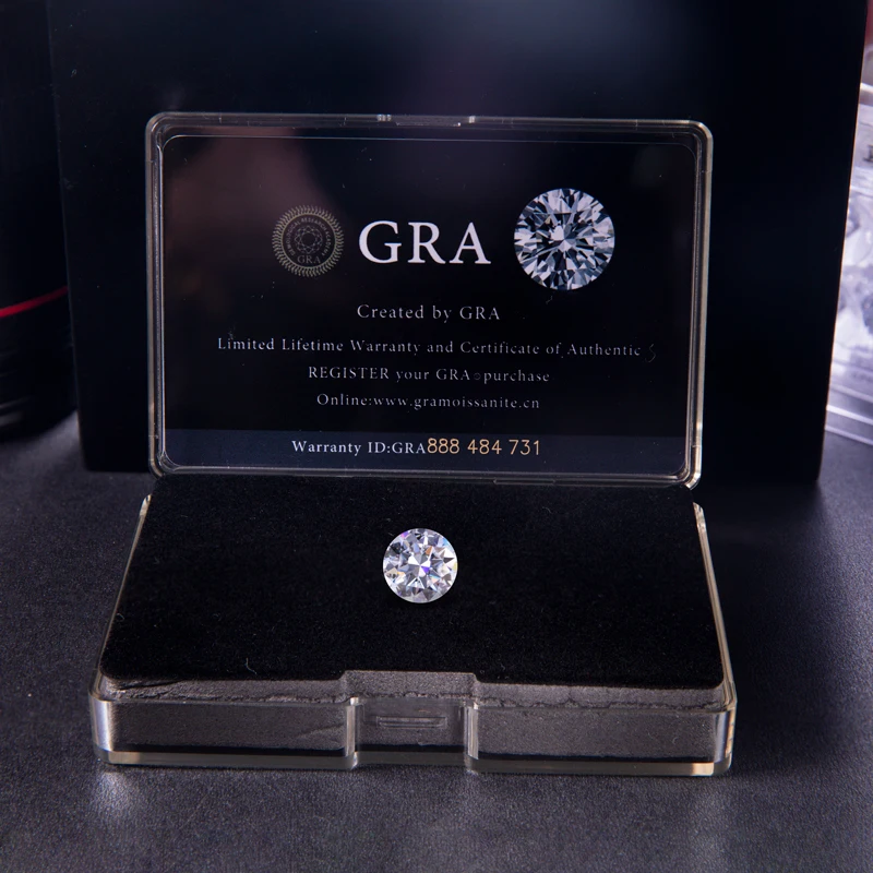 

Gh Vs Colorless GRA Certificate 5mm 0.5Ct Wholesale Moissanite Factory Price per Piece Moissantie Stone, White color