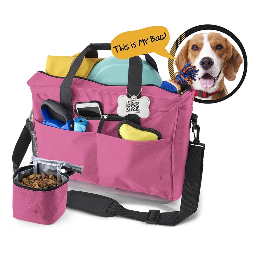 

Pet Travel Set Training Bag Airline Approved Tote Organizer with Pockets Dog Carrier Bag Pack, As color range