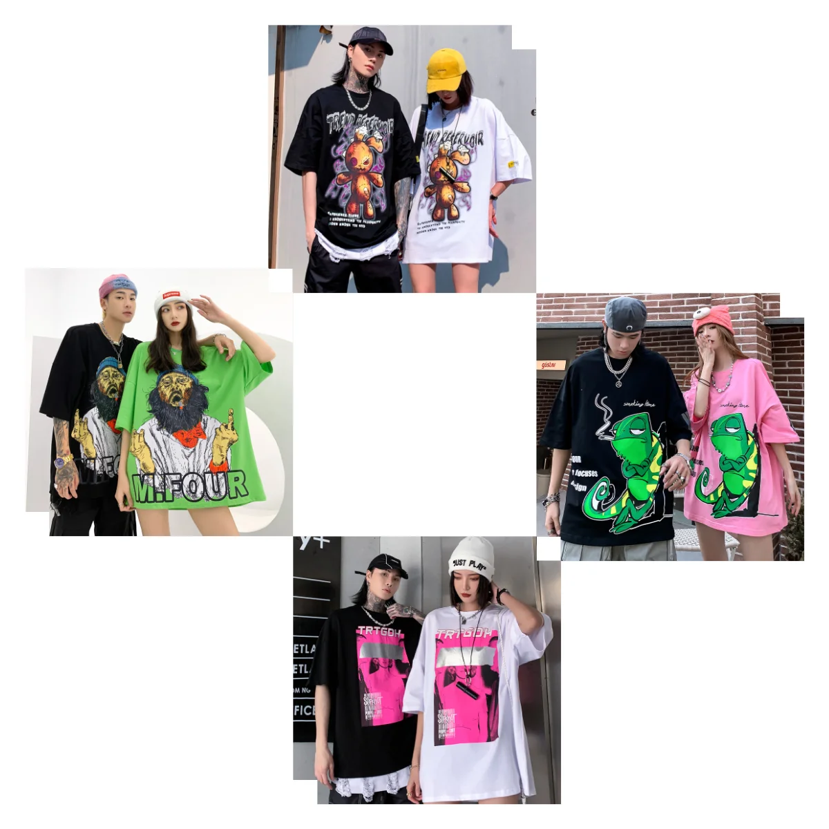 

Summer hip-hop style women's t-shirt wholesale plus size t-shirt women cartoon tops cheap wholesale