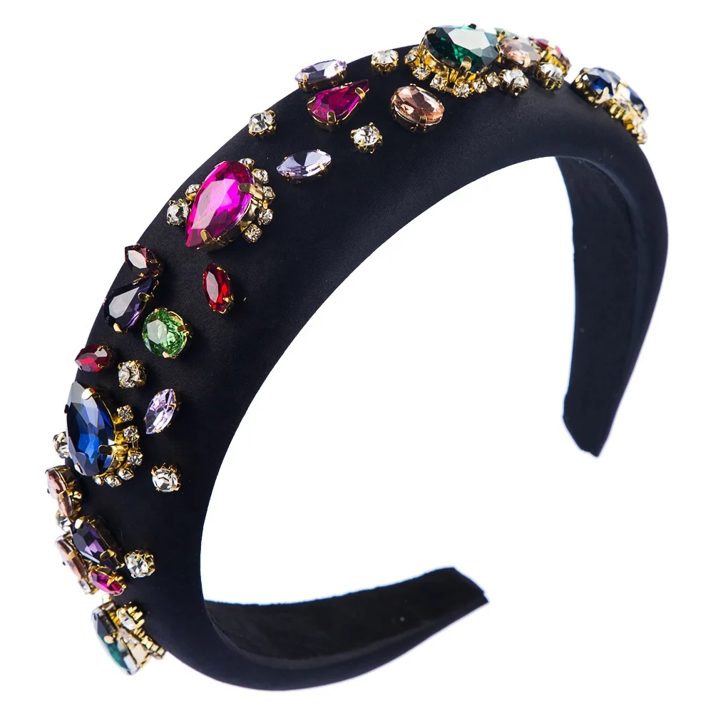 

Fashion Luxury Shiny Headbands for Women Wedding Party Crystal Multi Color Hairbands Hair Accessories, Picture shows