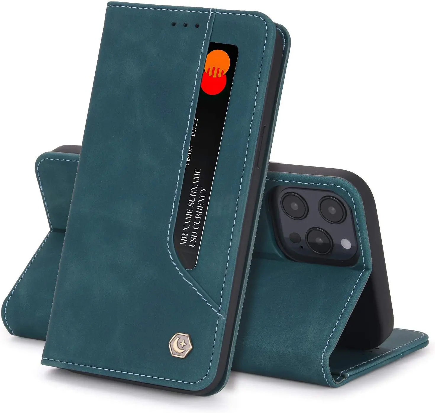 

Wallet Case for iPhone 12/12 Pro 5G, Premium PU Leather Case [4 Card Slots] Credit Pocket Folio Flip Cover Shockproof Case