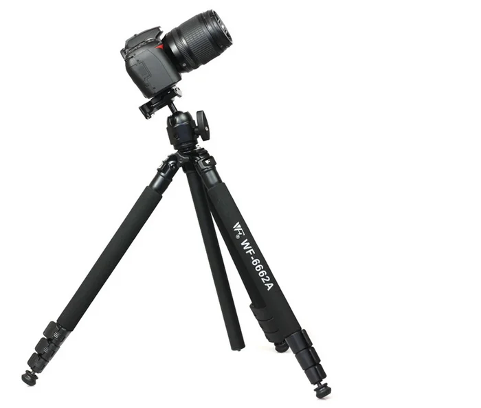 

Weifeng WT-6663A Portable Carbon Fiber Tripod for DSLR camera camcorder, Black