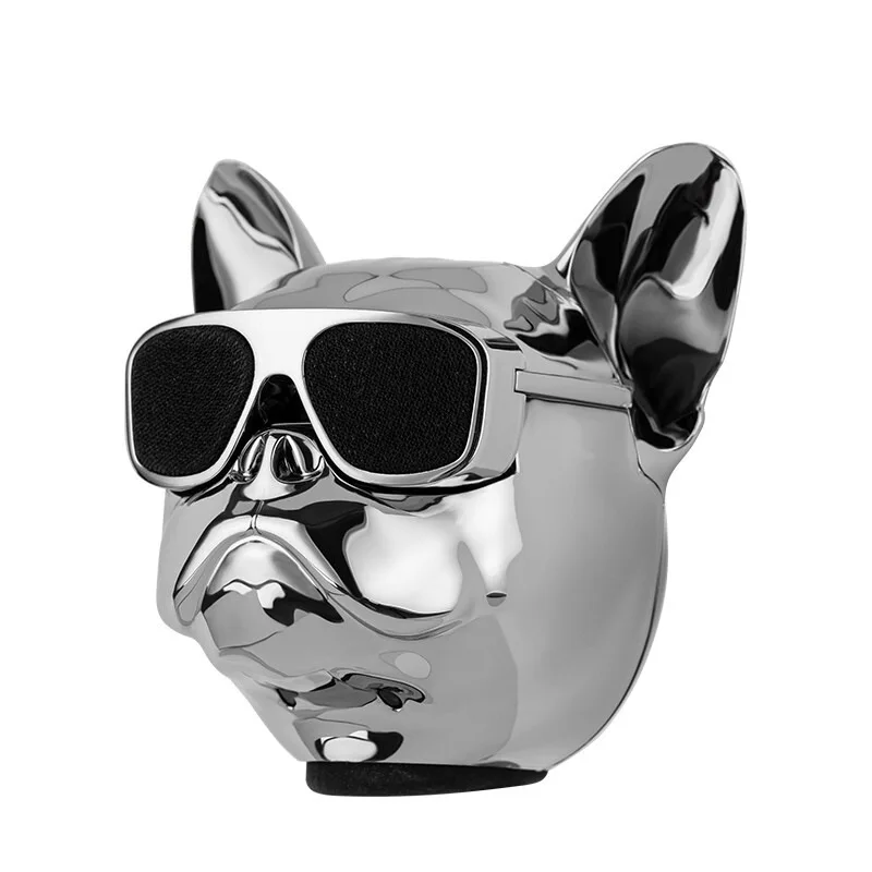 

2022 newest mini Cool Dog head Bulldog Wireless Smart Speaker Portable HIFI 3D Stereo Sound Effect Speaker