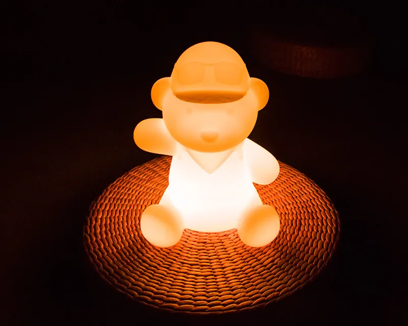 cartoon animal cute nightlights led 16 color changing colorful bear light lamp festival toy gift