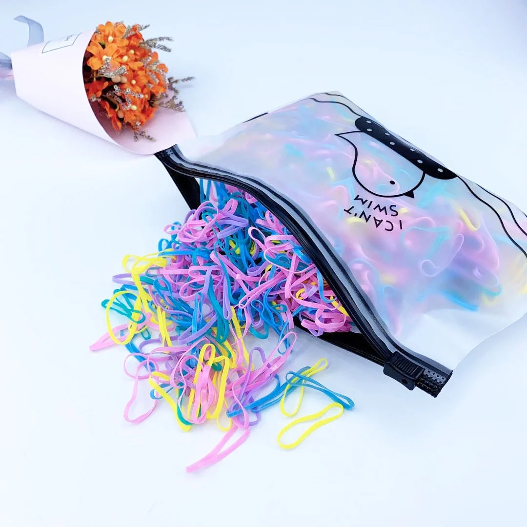 

MIO 500Pcs/Bag Colorful Elastic Hair Band Kids Children Cute Rubber Band Hair Tie Ponytail Holder