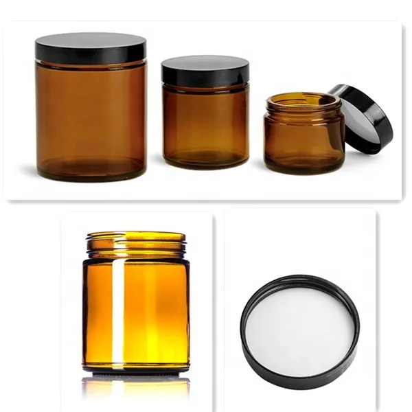 2oz 4oz Amber Straight Sided Jars Bottles For Cosmetic Packaging Buy