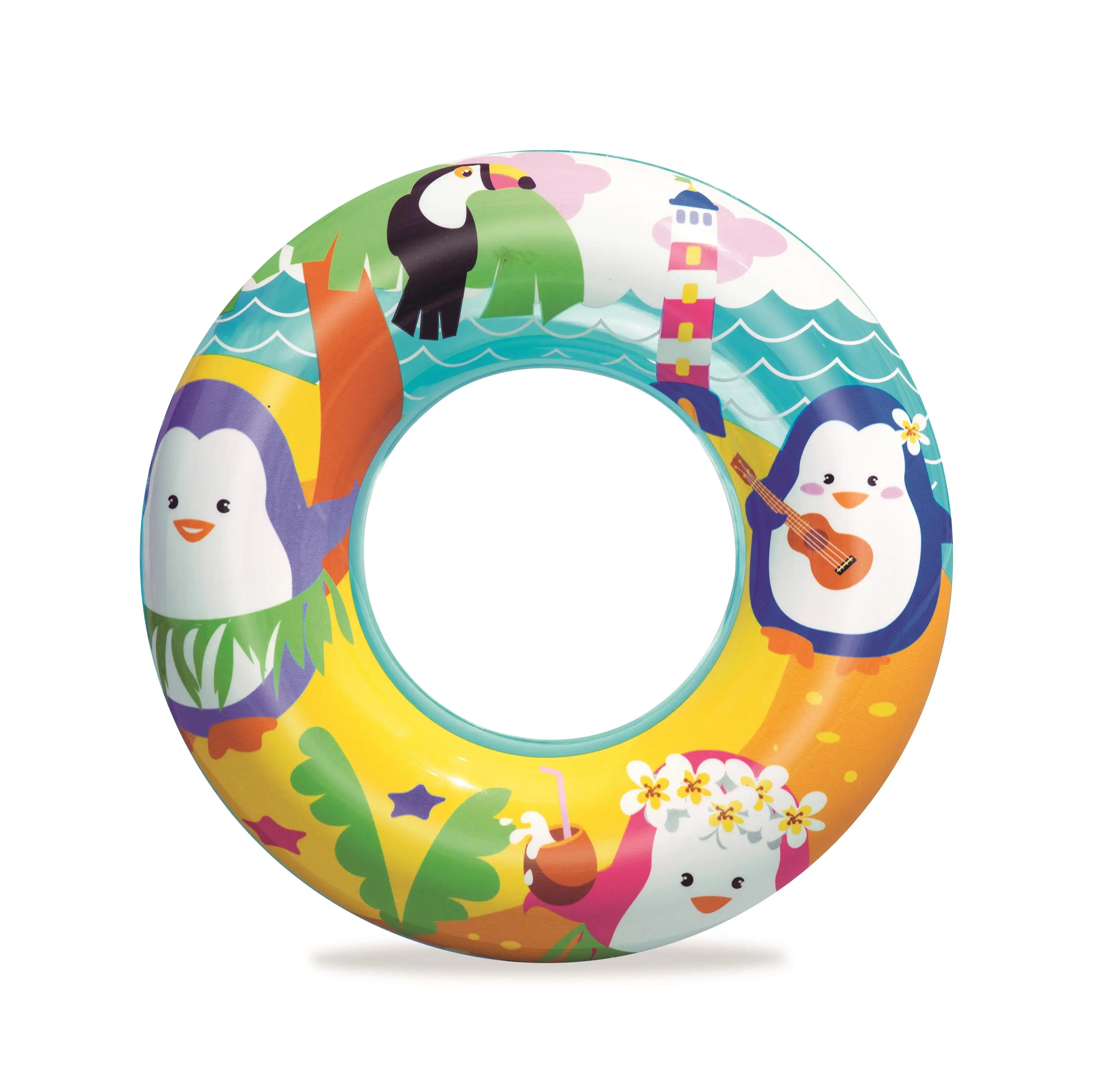 

Bestway 36113 sea adventures 51cm kids swim ring inflatable rubber ring tube for kids 3-6 years, As picture