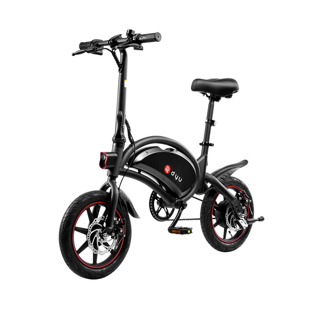 

DYU electric folding bicycle pedal assist bike smart bike with 6ah lithium battery 250w36v electric bike