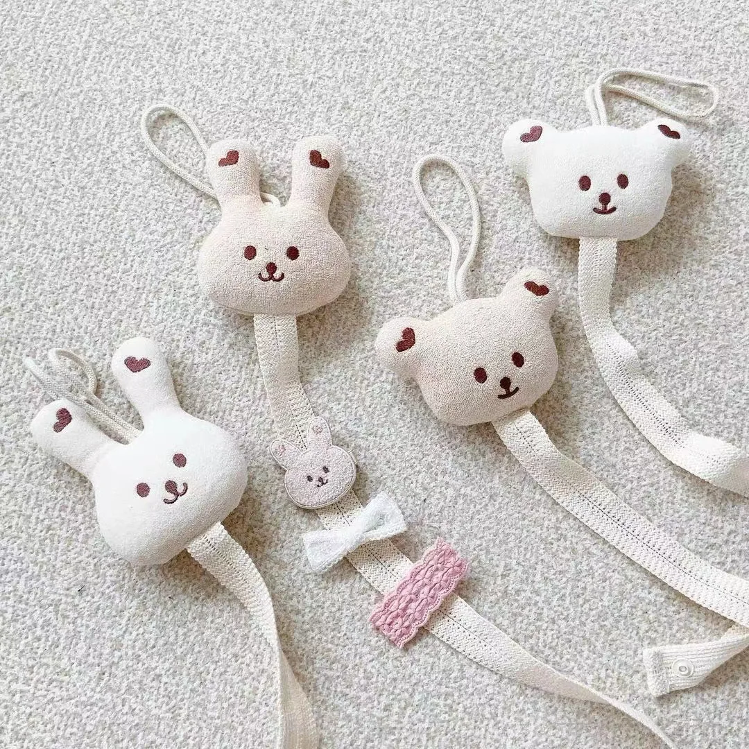 

Hot Selling Cartoon Plush Brown Bear Head Wall Hanging Dreamcatcher Hair Bow Clip Hanger Accessories Girls Room Decor For Kids, Bear,rabbit