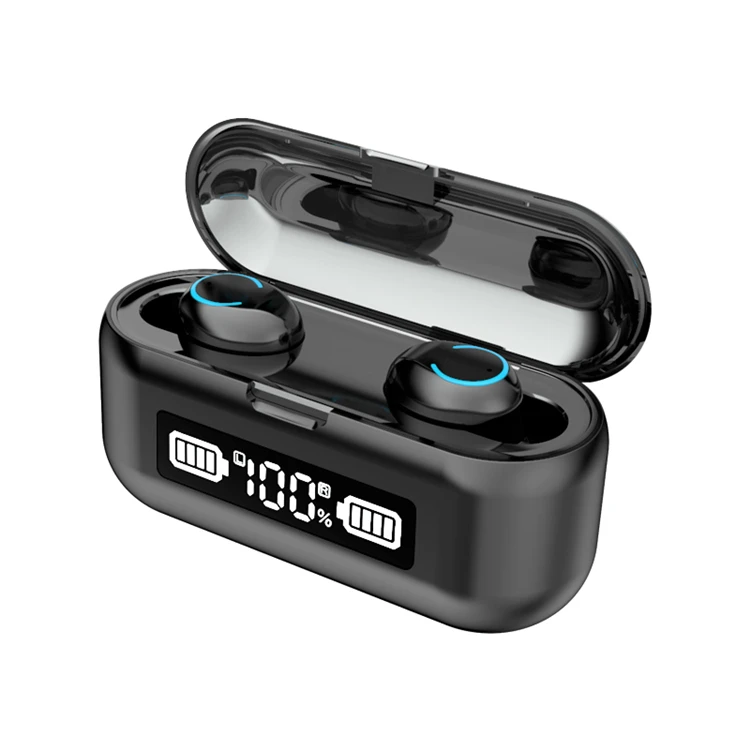 

Hot selling F9-43 fingerprint tws V5.0 wireless ear phone BT waterproof earphone earbuds charging case for Mobile Phone
