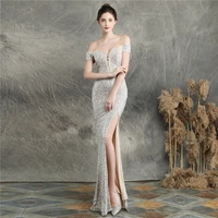 

16617#woman dress wedding dress, fantasies, celebrities, parties, evening dresses, sexy long slim bride toast dresses