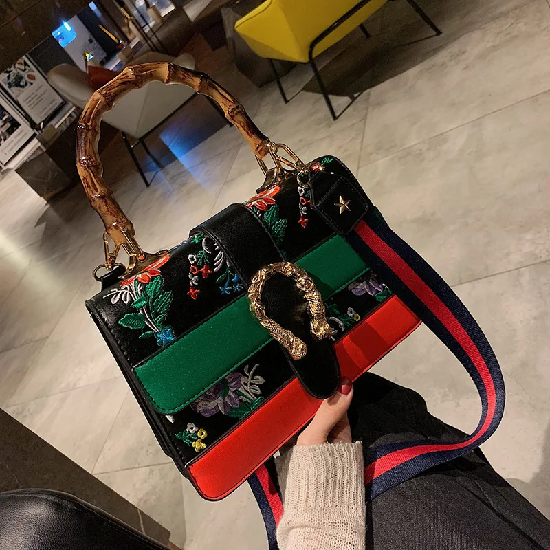 

New trend women's bag new spring and summer diagonal bag portable bamboo bag lady Handbags