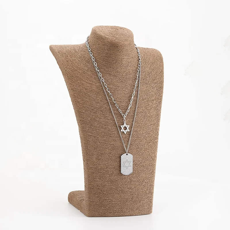 

Necklace Five-pointed Star Pendant Necklace Valentine Hip Hop Cute Jewelry Necklace, Steel