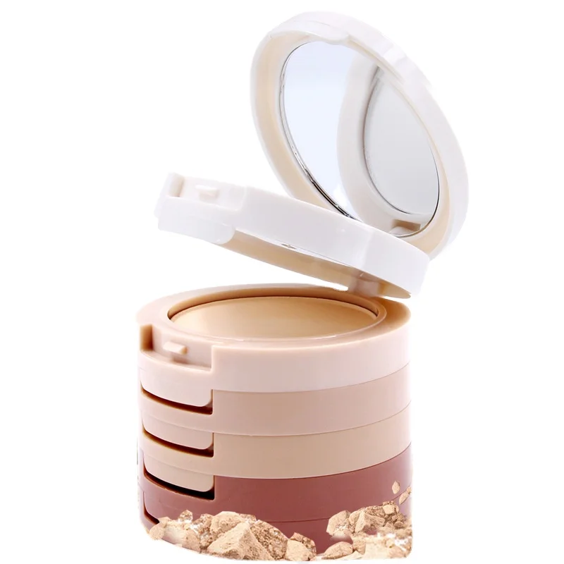 

2021 OEM New Makeup Sets 24 Hours Longlasting Oil Control Puff Concealing Pressed Powder