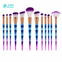 

2020 hot sale professional brush makeup 12pcs diamond handle makeup brush set