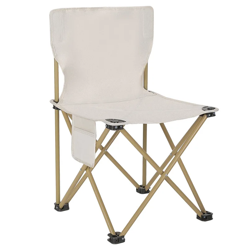 S Size Lightweight Portable 600D Fabric Camping Chair Folding Metal Beach Fishing Travel Chairs Iron for Park Use