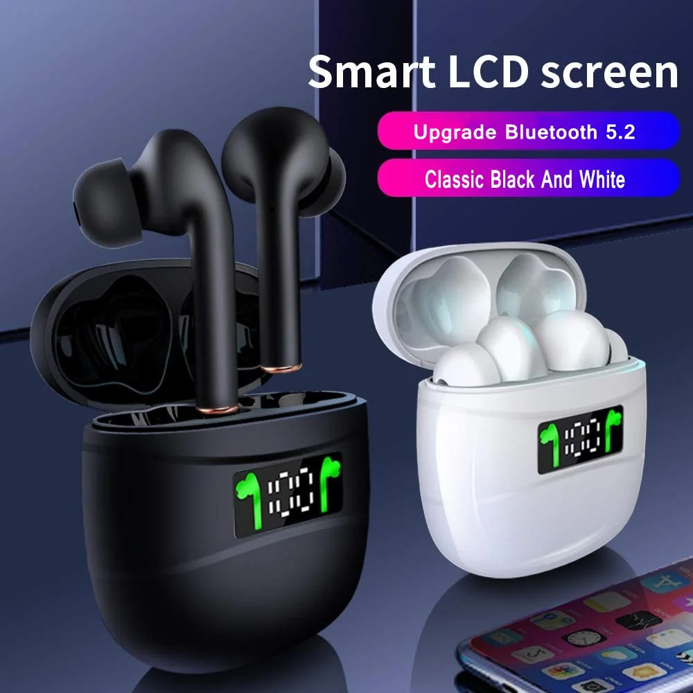 

Amazon Hot Seller J3 Pro Wireless Earphones TWS Headset LED Power Display Screen Matte Black