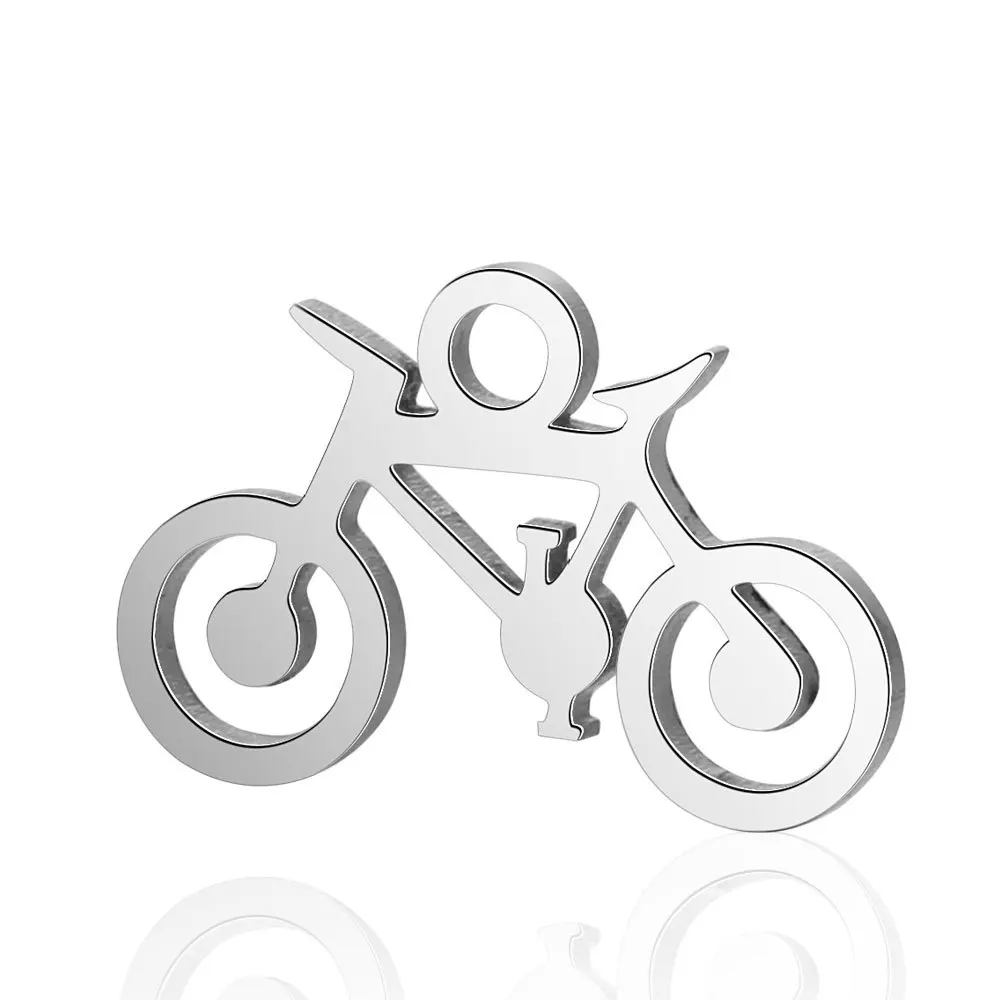 

10Pcs/Bag Stainless Steel Polishing Cutting Bicycle Pendant Hollow Out Pedal Bicycles Pendant Jewelry Accessories