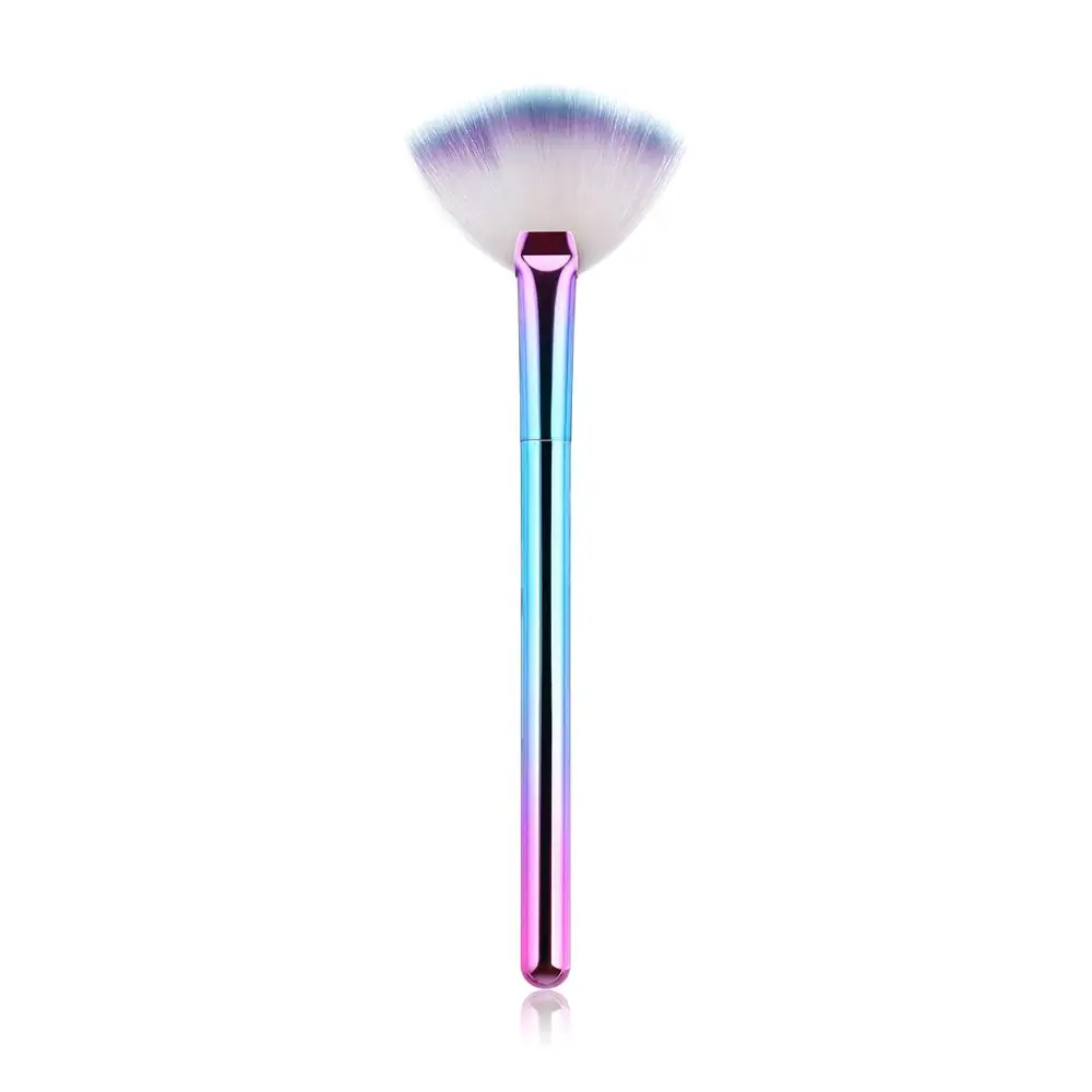 

Custom logo synthetic facial fan brush