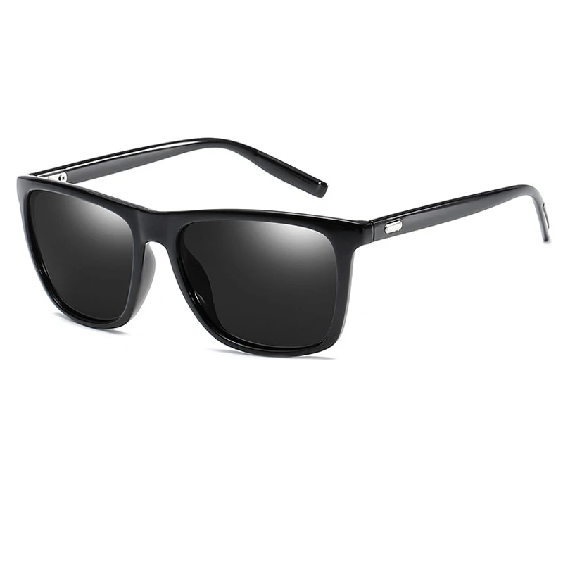

Customized Logo Unisex Polarized Sunglasses Square Shape Sunglass Male Black Squared Rectangle Polarized Sunglasses For Men