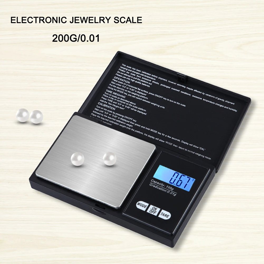 

500g/0.01g LCD Digital Pocket Scale Jewelry Gold Gram Balance Weight Scale 100g 200g /0.01g 1000g/0.1g