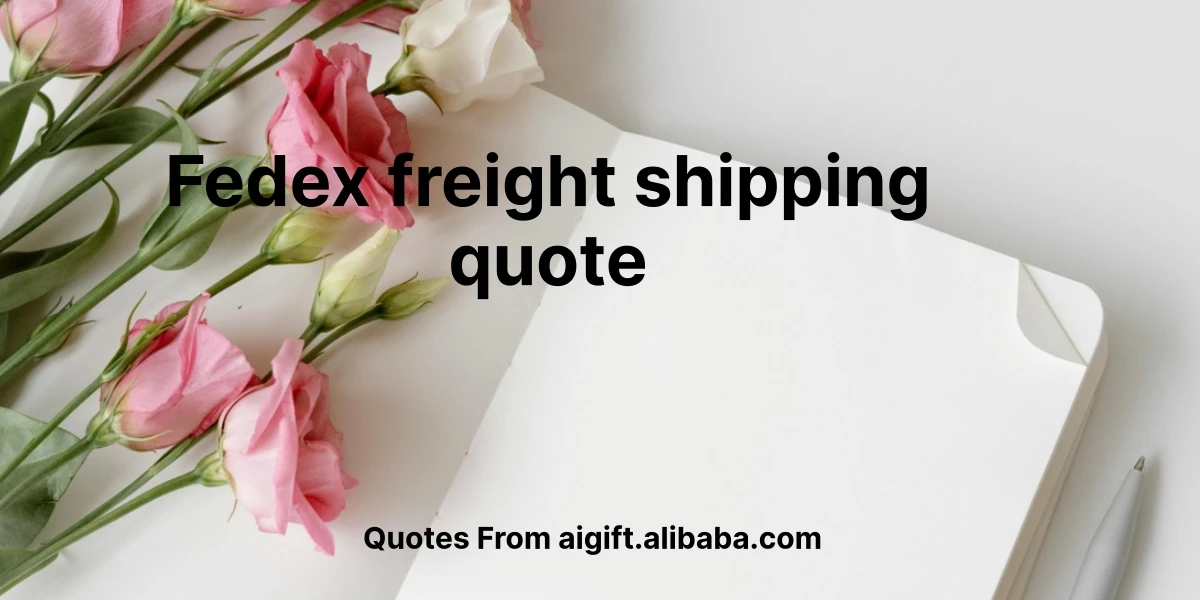 fedex freight shipping quote