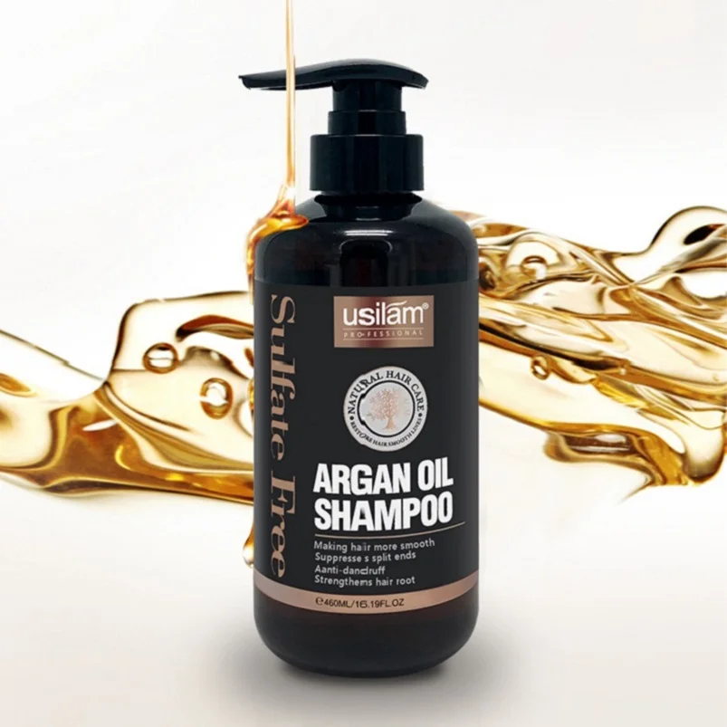 

customer logo Hair Natural Argan Oil Shampoo Argan Oil Deep Nourishment Shampoo Gel Hair Shampoo Brands, Luxury dark yellow
