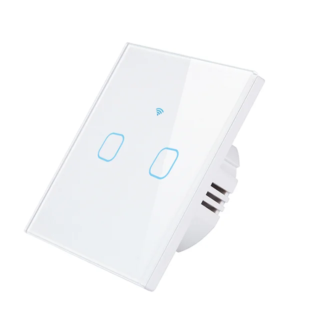 EU / UK standard tempered crystal glass smart home wifi light switch