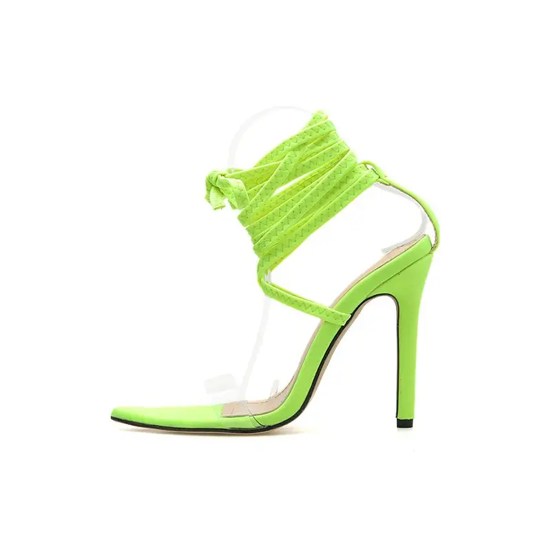 

2020 new fashion shiny high heels 35-41 ladies sexy sandals red strap high heels