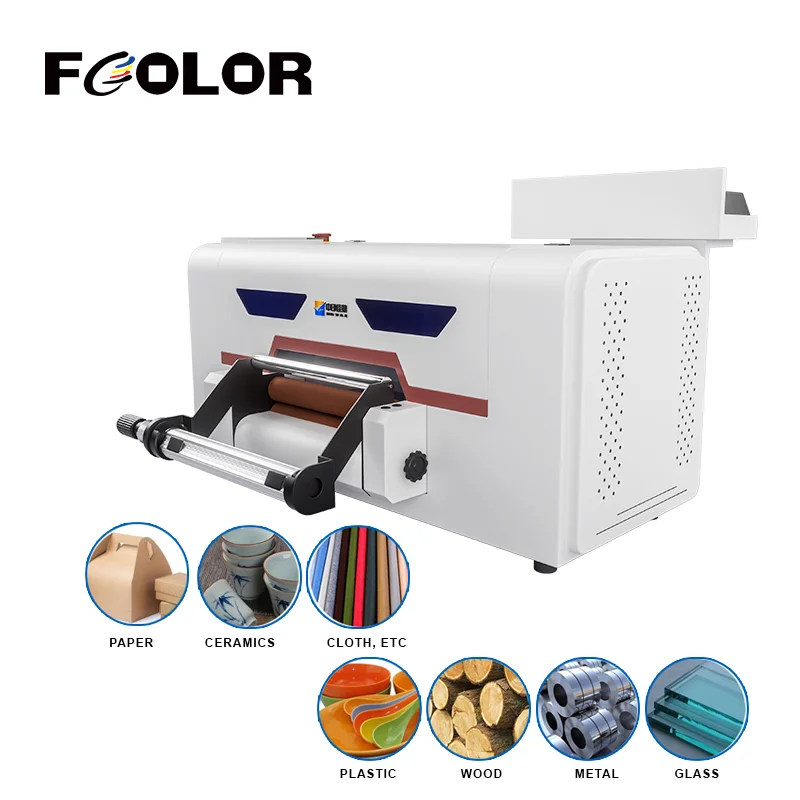 

Fcolor Printing 42cm A2 A3 All in 1 Mini Roll to Roll UV DTF Sticker Printer Machine with Laminator AB Film
