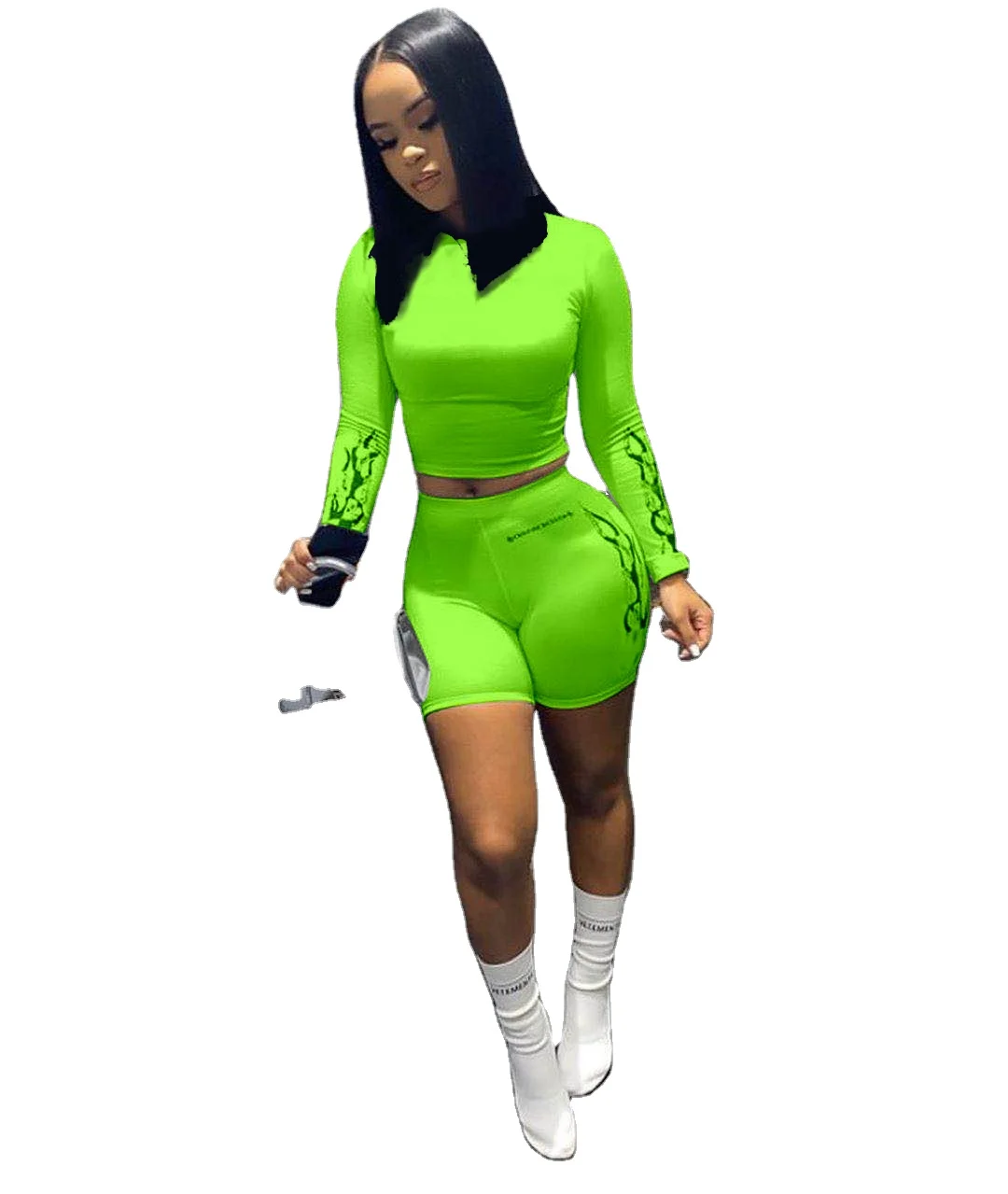

sportswear tracksuit fashion women sport fitness clothing summer sets, At picture