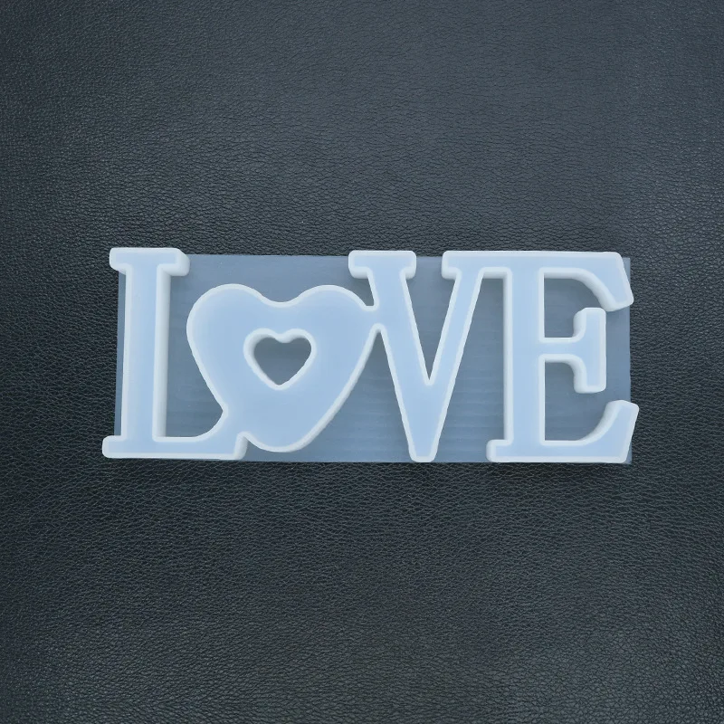 

Manufacturer Direct Selling Resin Silicone Keychain Mold Home Decoration Love Home DIY Craft Easy to Demould Ready to Ship, Customized colors