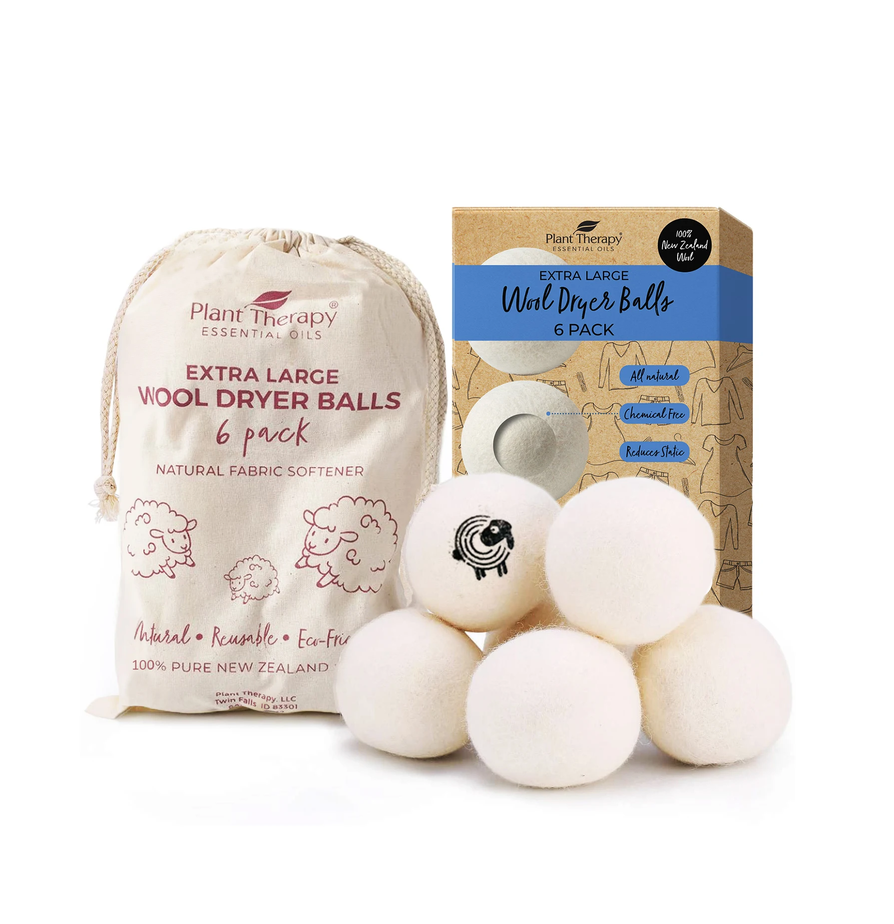 

Eco-Friendly hand Made Natural Fabric Softener Handmade 100% Organic Wool Dryer Balls (6 Pack) Natural and Unscented, White dark grey black blue any